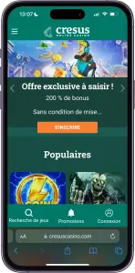 Aperçu mobile Cresus Casino